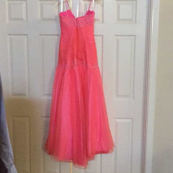 Studio 17 coral trumpet gown pageant prom - Picture 4 of 5